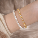 AG Collective Jewelry – Regal Tennis Link Bracelet (Gold / Silver)