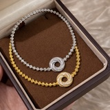 AG Collective Jewelry – Infinity Halo Bead Bracelet (Gold / Silver)