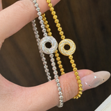 AG Collective Jewelry – Infinity Halo Bead Bracelet (Gold / Silver)