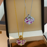 AG Collective Jewelry – Rosé Fortune Clover Pendant Necklace