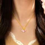 AG Collective Jewelry – Rosé Fortune Clover Pendant Necklace