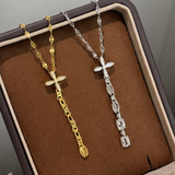 AG Collective Jewelry – Celestial Grace Cross Lariat Necklace
