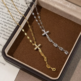 AG Collective Jewelry – Celestial Grace Cross Lariat Necklace