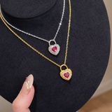 AG Collective Jewelry – Scarlet Lock Heart Necklace