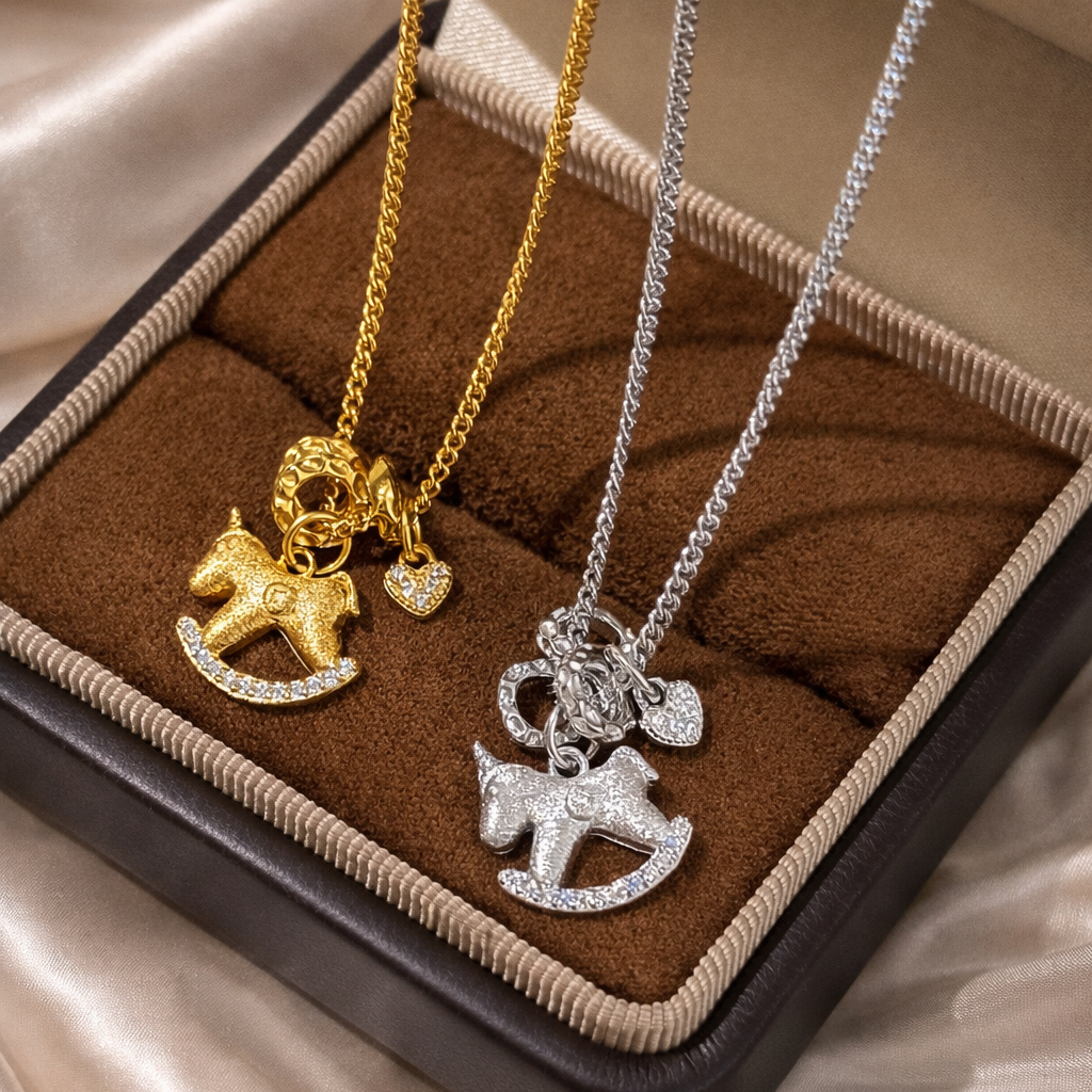 AG Collective Jewelry – Cherished Journey Rocking Horse Charm Necklace