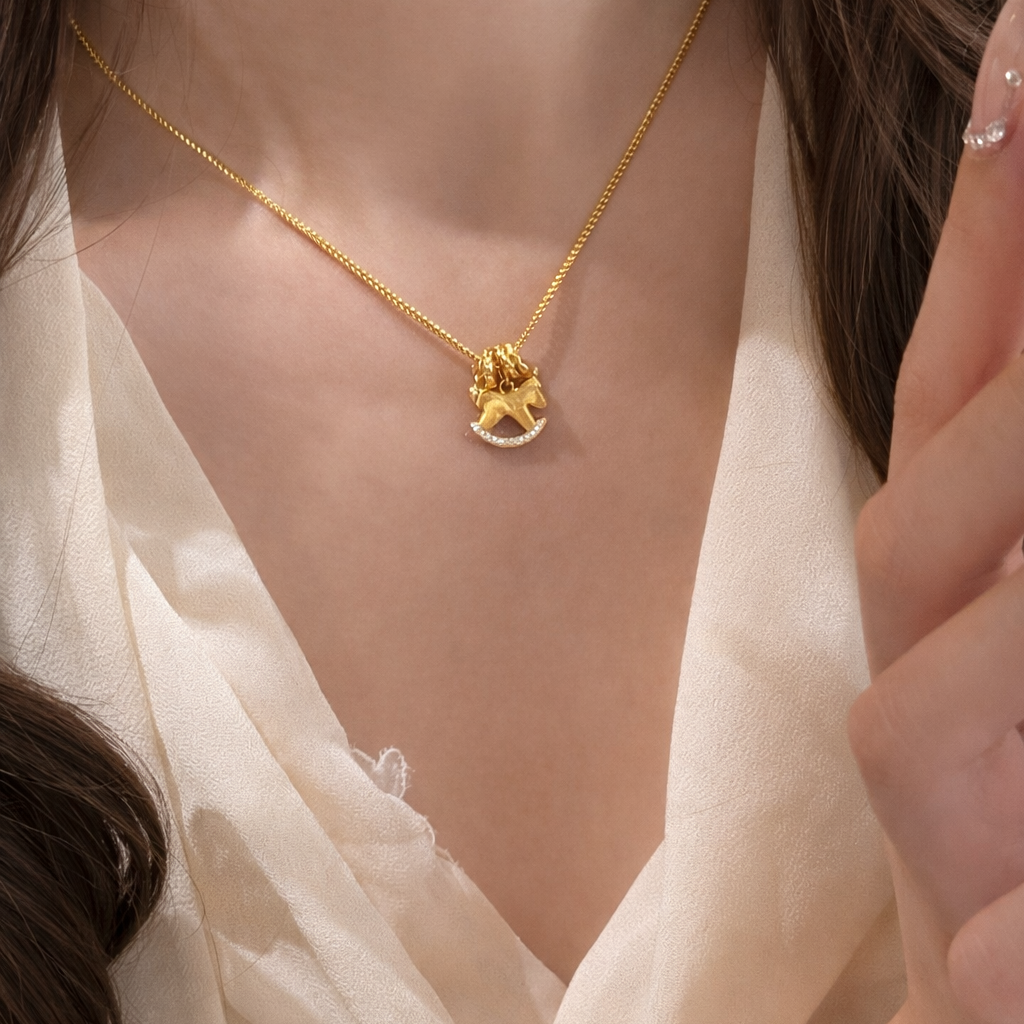 AG Collective Jewelry – Cherished Journey Rocking Horse Charm Necklace