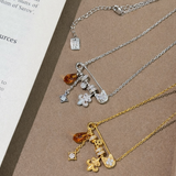 AG Collective Jewelry – Fortune Keepsake Safety Pin Charm Necklace