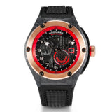 NSquare Racermatic Black Rubber Strap Men's Watch - N38.3