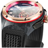 NSquare Racermatic Black Rubber Strap Men's Watch - N38.3