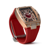 NSquare Gale Chaser Red Silicone Strap Men's Watch - N47.5