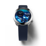 NSquare Astral Mirage Taurus Blue Leather Men's Watch - N64.2