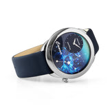 NSquare Astral Cancer Blue Leather Men's Watch - N64.4