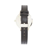 Natbyj Unpretentious White Dial Black Leather Strap Women Watch NAT0101