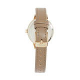 Natbyj Unpretentious White Dial Brown Leather Strap Women Watch NAT0105