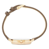 Natbyj Unpretentious White Dial Brown Leather Strap Women Watch NAT0105