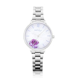 Natbyj Dazzle White Dial Silver Stainless Steel Strap Women Watch NAT0201M