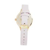 Natbyj Dream White Dial Purple Leather Strap Women Watch NAT0309
