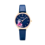 Natbyj First Love Blue Dial Leather Strap Women Watch NAT0602