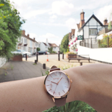 Natbyj First Love White Dial Brown Leather Strap Women Watch NAT0605