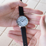 Natbyj Freedom Black Leather Strap Women Watch NAT0701