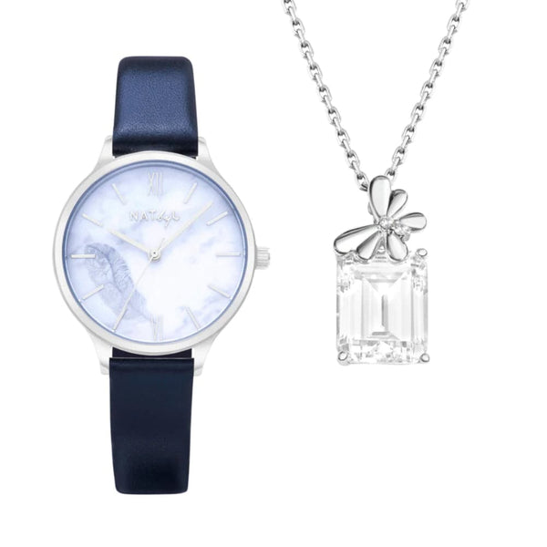 Natbyj Freedom Watch and Necklace Gift Set NAT0701N0708S