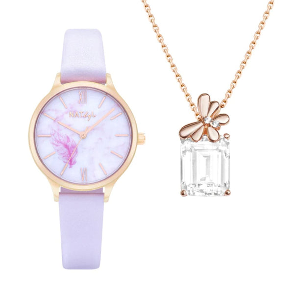 Natbyj Freedom Watch and Necklace Gift Set NAT0707N0708R