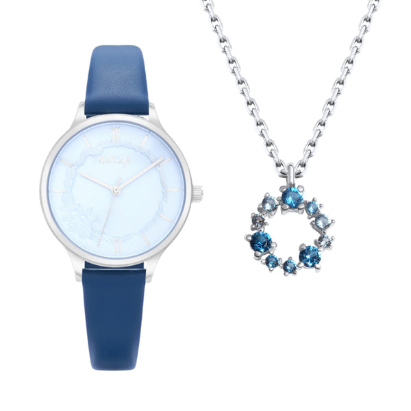 Natbyj Unity Watch and Necklace Gift Set NAT0802N0803S