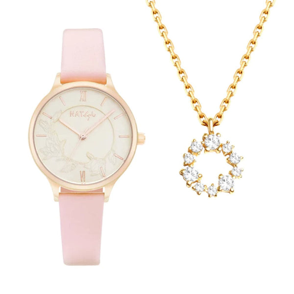 Natbyj Unity Watch and Necklace Gift Set NAT0807N0808Y
