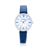 Natbyj Stargaze White Dial Blue Leather Strap Women Watch NAT0902
