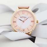 Natbyj Stargaze Pink Leather Strap Women Watch NAT0907