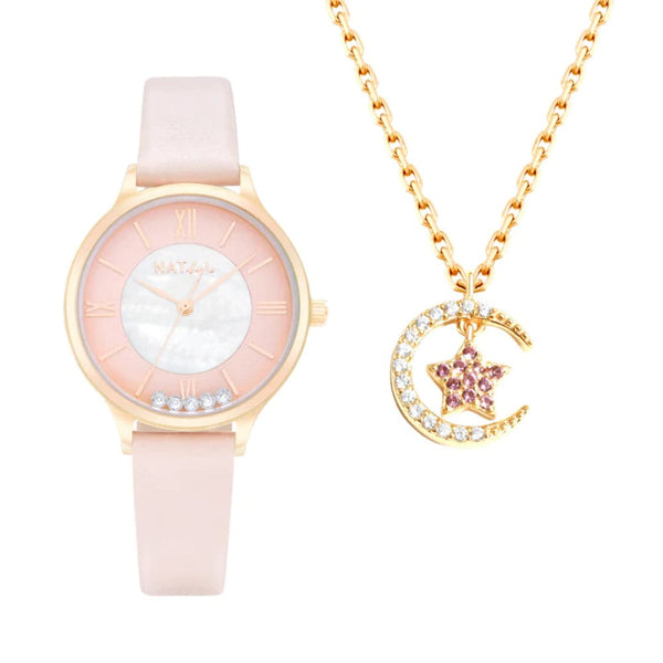 Natbyj Stargaze Watch and Necklace Gift Set NAT0907N0907Y