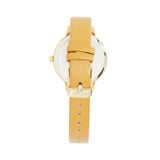 Natbyj Blossom White Dial Brown Leather Strap Women Watch NAT1006