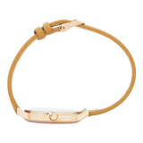 Natbyj Blossom White Dial Brown Leather Strap Women Watch NAT1006