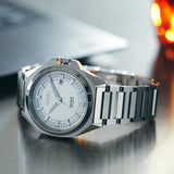 Citizen Series 8 White Dial Silver Stainless Steel Strap Men Watch NB6010-81A