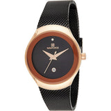 Naviforce Black Mesh Stainless Steel Strap Women's Watch - Date Display | NF5004 RG/B