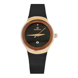 Naviforce Black Mesh Stainless Steel Strap Women's Watch - Date Display | NF5004 RG/B