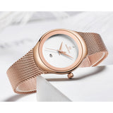 Naviforce Rose Gold Mesh Stainless Steel Strap Women's Watch - Date Display | NF5004 RG/W