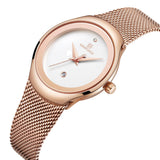 Naviforce Rose Gold Mesh Stainless Steel Strap Women's Watch - Date Display | NF5004 RG/W
