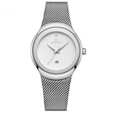 Naviforce Silver Mesh Stainless Steel Strap Women's Watch - Date Display | NF5004 S/W
