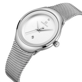 Naviforce Silver Mesh Stainless Steel Strap Women's Watch - Date Display | NF5004 S/W