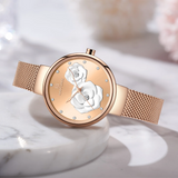 Naviforce Creative Design Rose Gold Women's Watch - Date Display | NF5013 RG/RG/RG