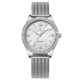 Naviforce Silver Dial Milanese Strap Women Watch NF5028 S/W
