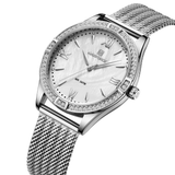 Naviforce Silver Dial Milanese Strap Women Watch NF5028 S/W