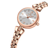 Naviforce Silver Dial Rose Gold Stainless Steel Strap Women Watch NF5034 RG/W
