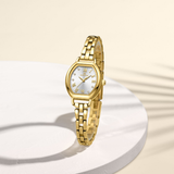 Naviforce Silver Dial Gold Stainless Steel Strap Women Watch NF5035 G/W