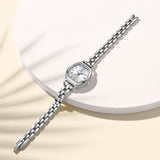 Naviforce Silver Dial Alloy Strap Women Watch NF5035 S/W