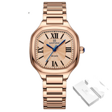 Naviforce Fashion Square Rose Gold Women's Watch - Double Clasp | NF5042 RG/RG/RG
