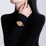 Naviforce Fashion Square Rose Gold Women's Watch - Double Clasp | NF5042 RG/RG/RG