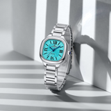 Naviforce Fashion Square Silver Women's Watch - Double Clasp | NF5042 S/BE/S