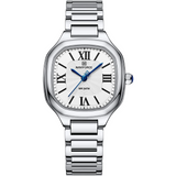 Naviforce Fashion Square Silver Women's Watch - Double Clasp | NF5042 S/W/S